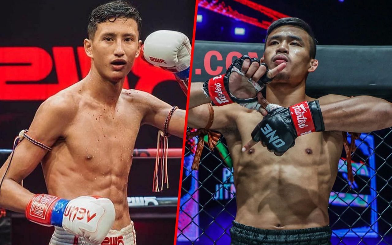 Nabil Anane (L)_ and Superlek (R) | Photo by ONE Championship