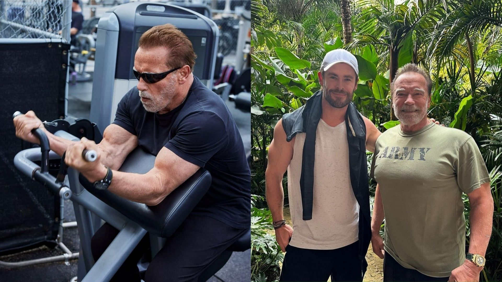Arnold Schwarzenegger and Chris Hemsworth (Image via Instagram/schwarzenegger)