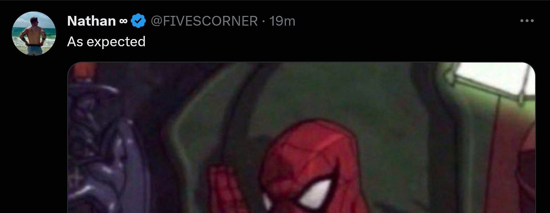 A tweet reply to Discussing Film&#039;s post about Across the Spider-Verse (Image via Twitter)