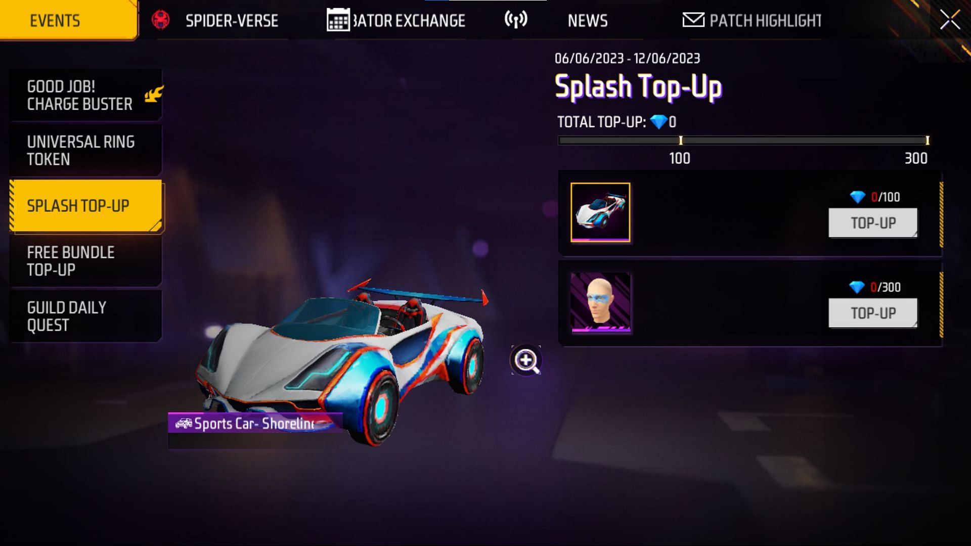 A Splash Top-Up event is available in the game until June 12, 2023 (Image via Garena)