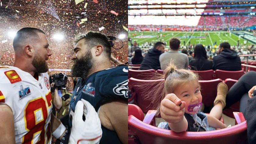 Jason Kelce drops most adorable uncle-niece video ft. Travis Kelce's pink  hair and daughter Wyatt - You're sneaky!