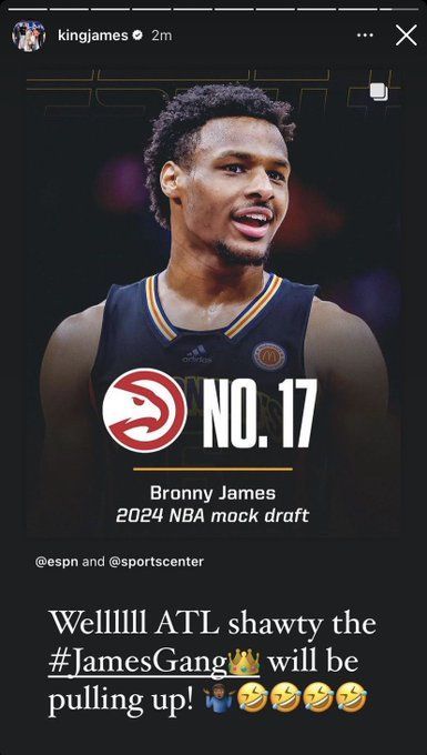 Bronny James projected as top 10 pick in 2024 NBA Draft