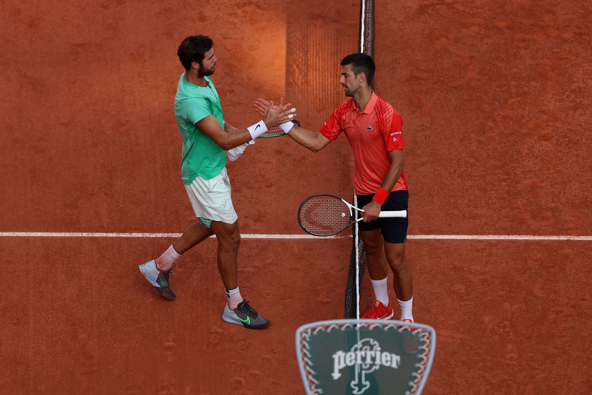 2023 French Open - Novak Djokovic beat Karen Khachanov in QF