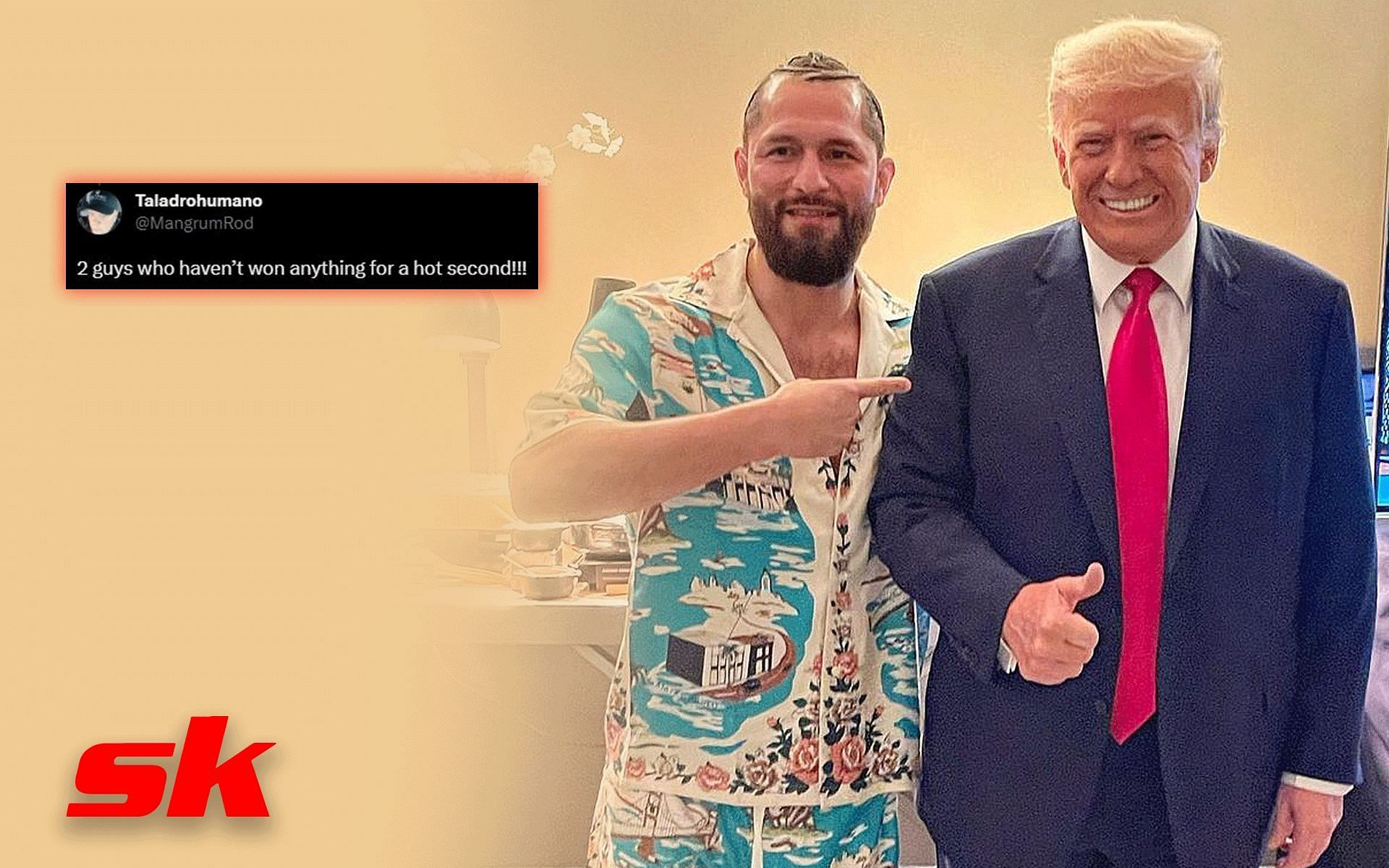 Jorge Masvidal and Donald Trump [Image credits: @gamebredfighter on Instagram]