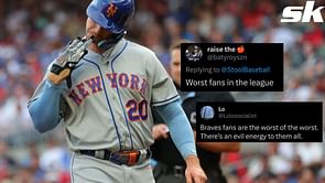 New York Mets fans furious as Atlanta Braves fans cheer after Pete Alonso gets plunked and is removed from game: "Worst fans in the league"