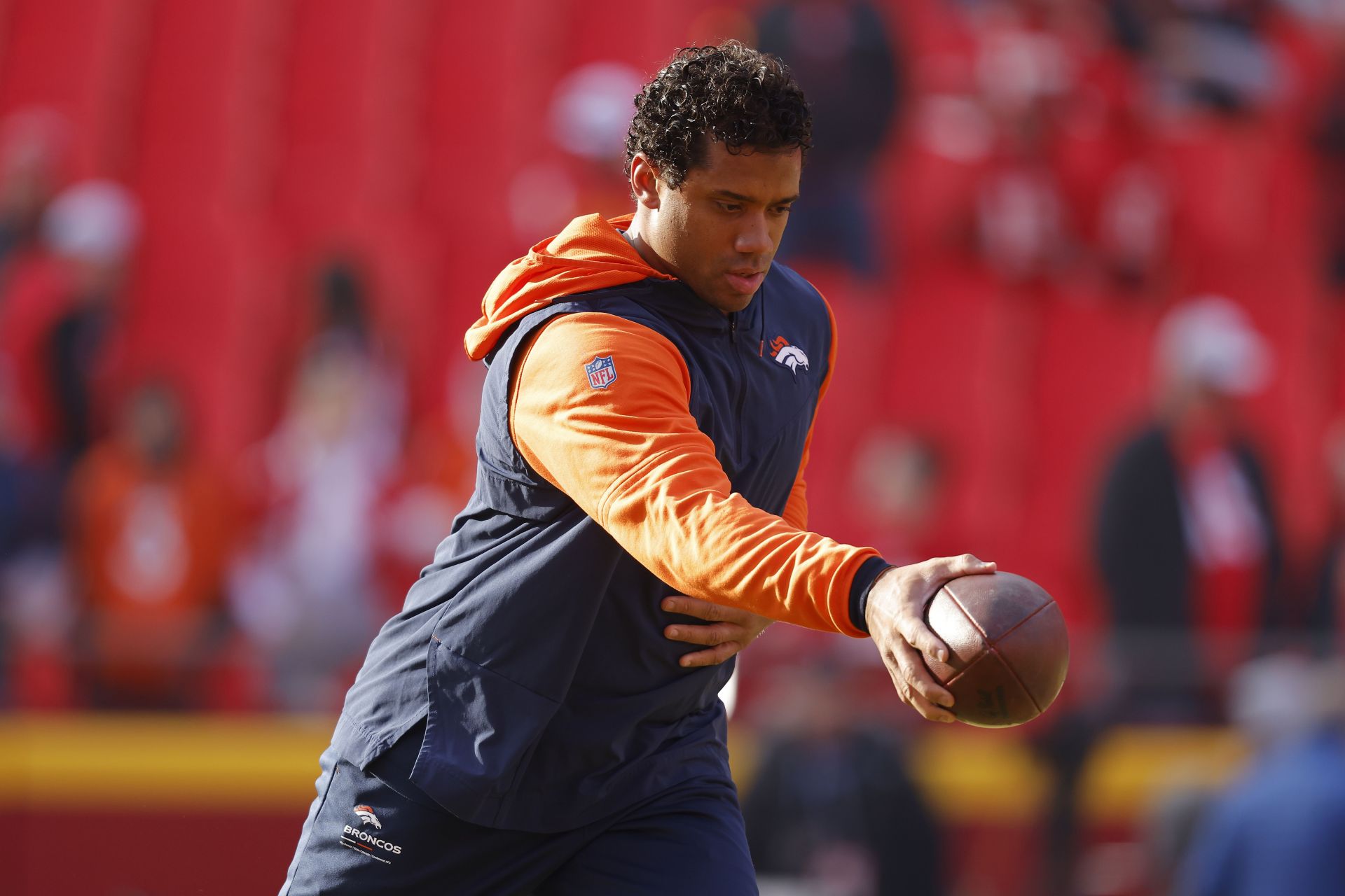 Russell Wilson during Denver Broncos v Kansas City Chiefs