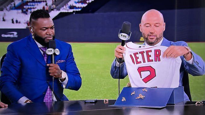 David Ortiz pranked Derek Jeter with a custom Red Sox jersey
