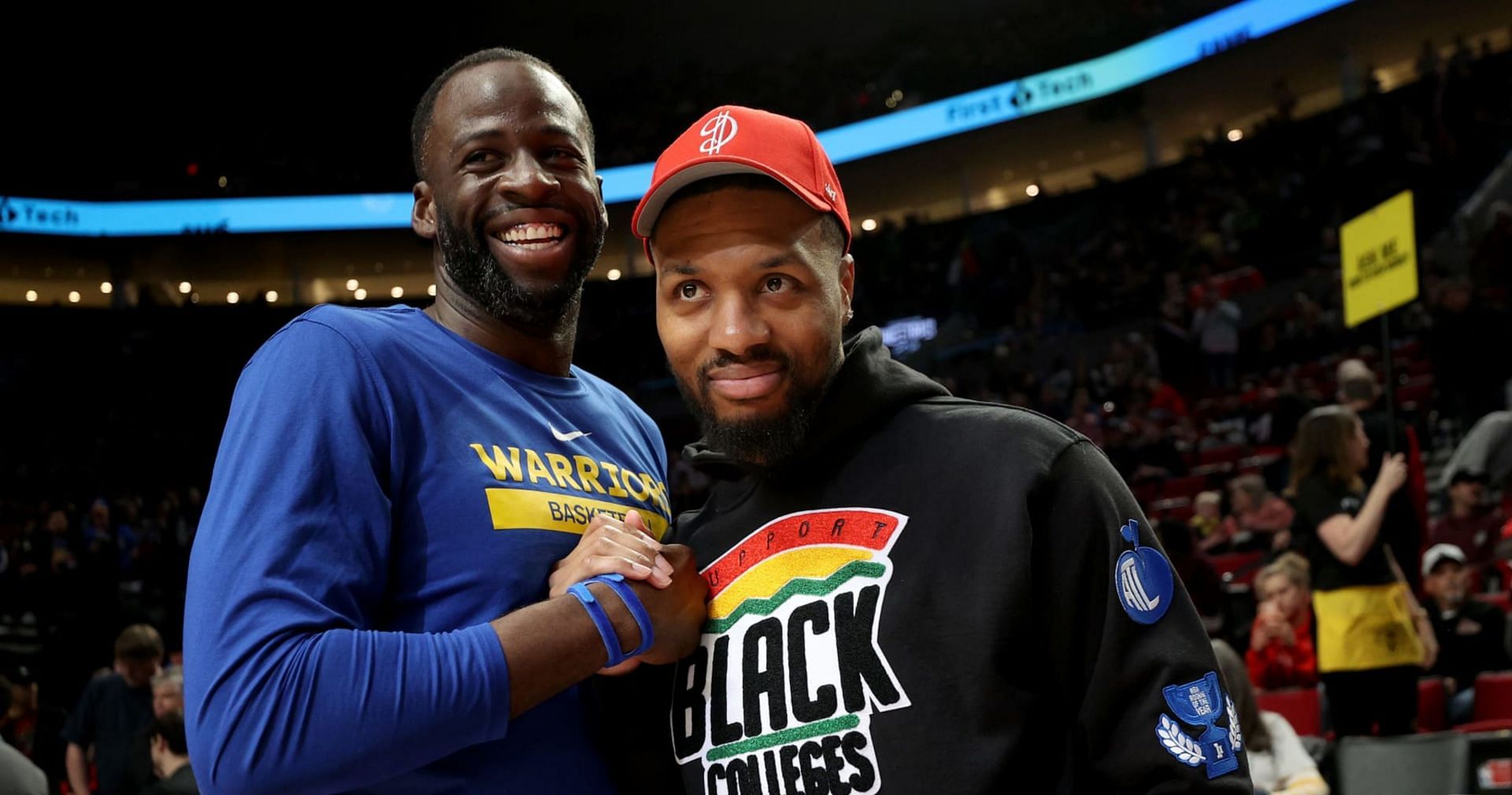 Golden State Warriors forward Draymond Green and Portland Trail Blazers superstar point guard Damian Lillard