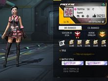 Trippia SB's Free Fire ID, stats, rank, guild, and more