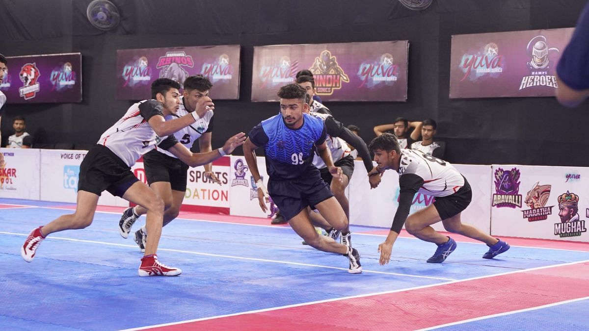Hampi Heroes in action in an earlier match, Image Courtesy: Khel Kabaddi