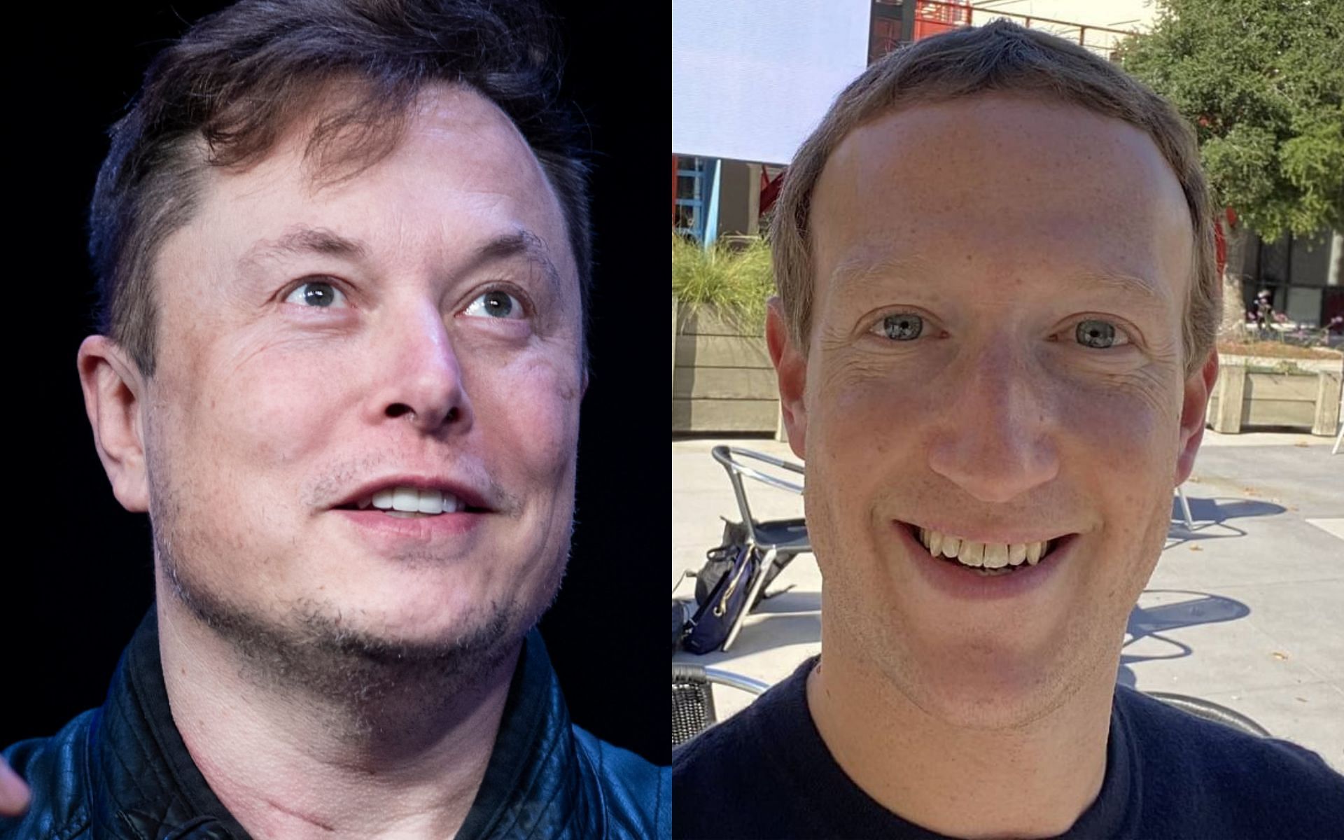Elon Musk (Left); Mark Zuckerberg (Right) [*Image courtesy: left image via CNBC; right image via @zuck Instagram]