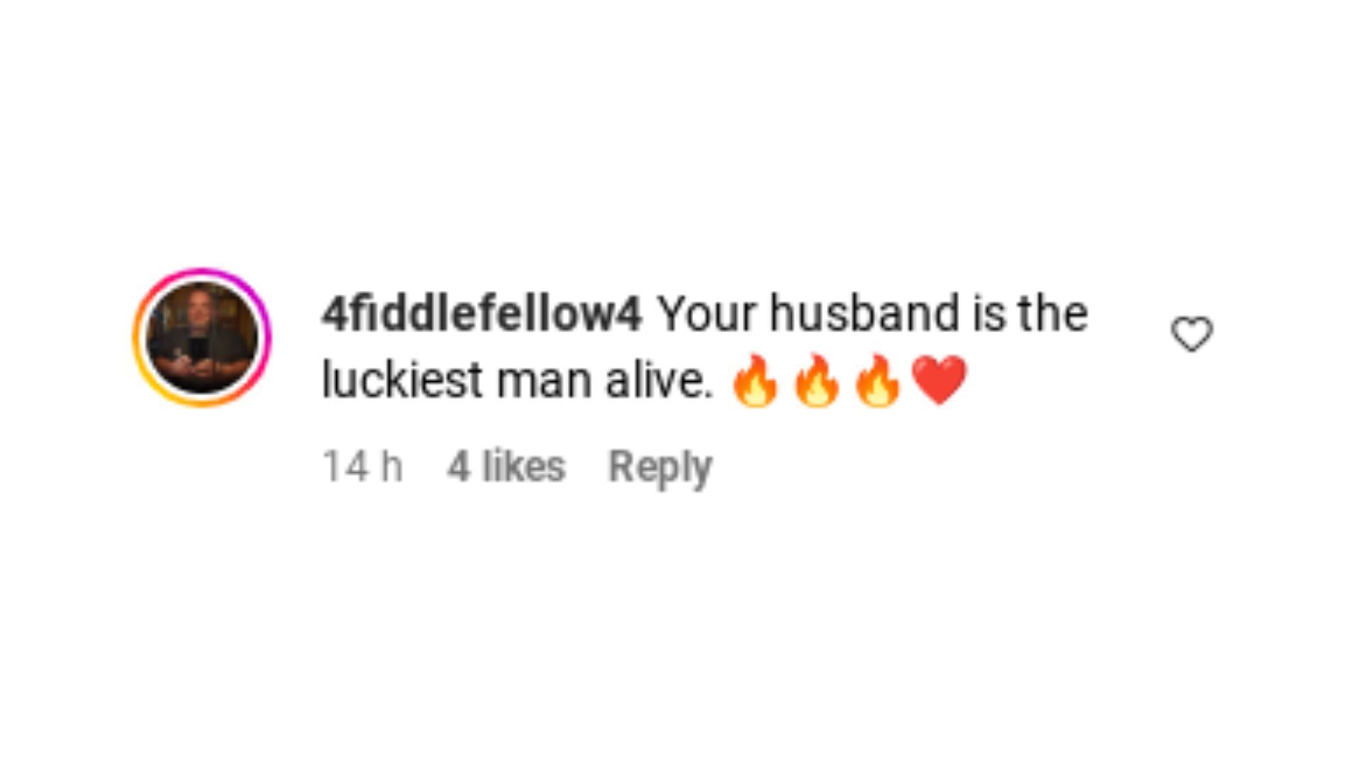 One fan&#039;s comment on Instagram