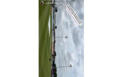 Screenshot of Arshdeep Singh's Instagram story.