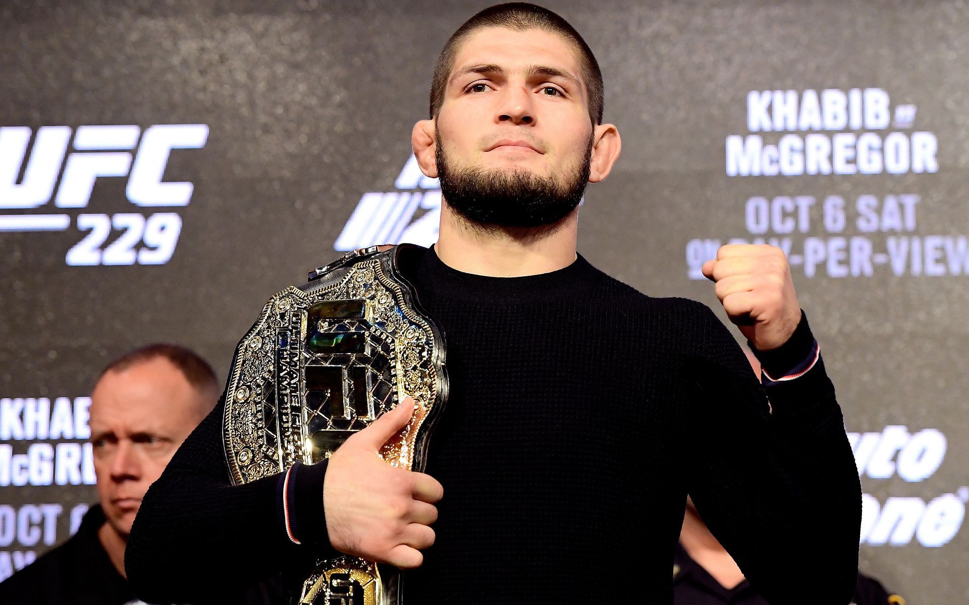 Khabib Nurmagomedov at UFC 229 press conference