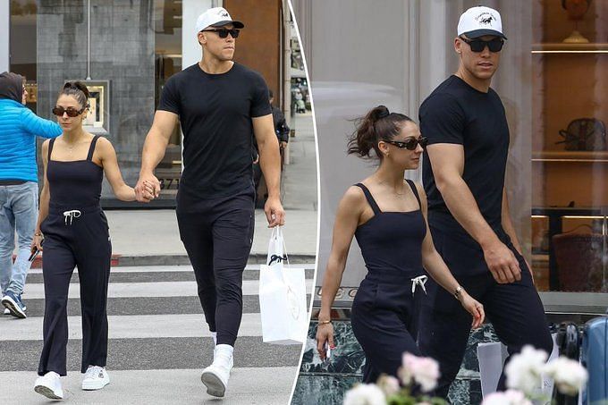 In photos: Aaron Judge takes wife Samantha for shopping in Beverly Hills  before Dodgers series