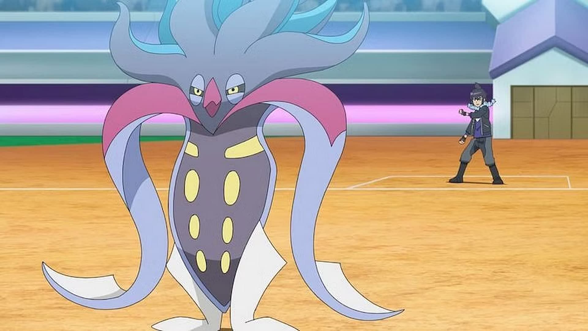 Alain using his Malamar in the Masters Tournament opening (Image via The Pokemon Company)