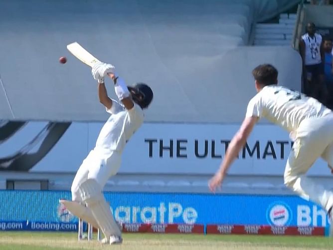 [Watch] Cheteshwar Pujara gets out after ramp shot attempt against Pat Cummins in WTC final