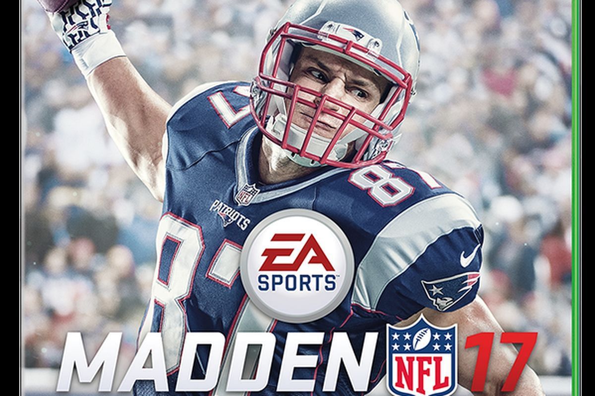 Rob Gronkowski on the cover of Madden 17