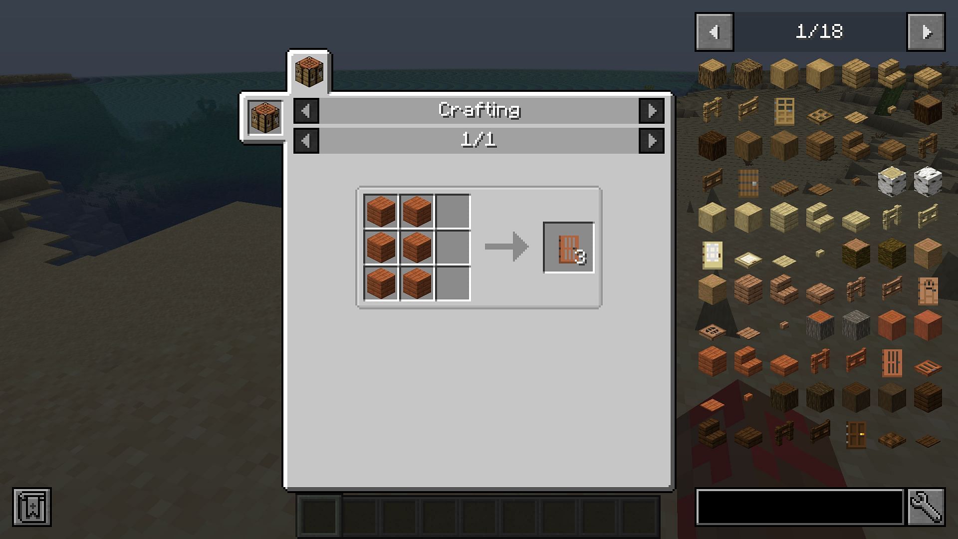 Just Enough Items changes the GUI interface to make it more intuitive in the Minecraft 1.20 Trails and Tales update (Image via Mojang)