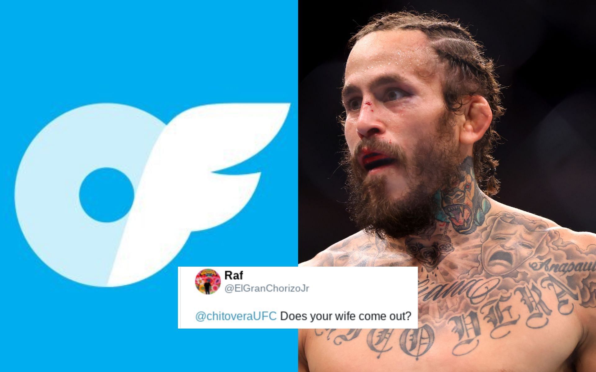 Marlon Vera (right) [Images courtesy of @chitoveraufc &amp; @onlyfans on Twitter]