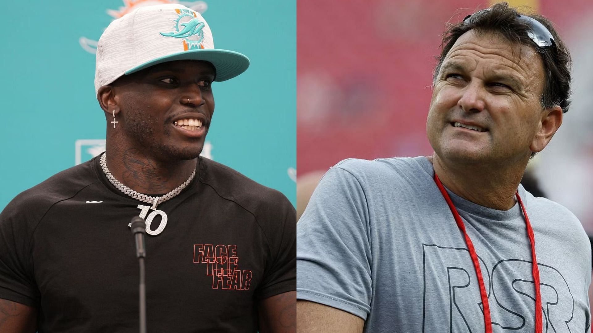 Tyreek Hill and agent Drew Rosenhaus spent some time with sharks.