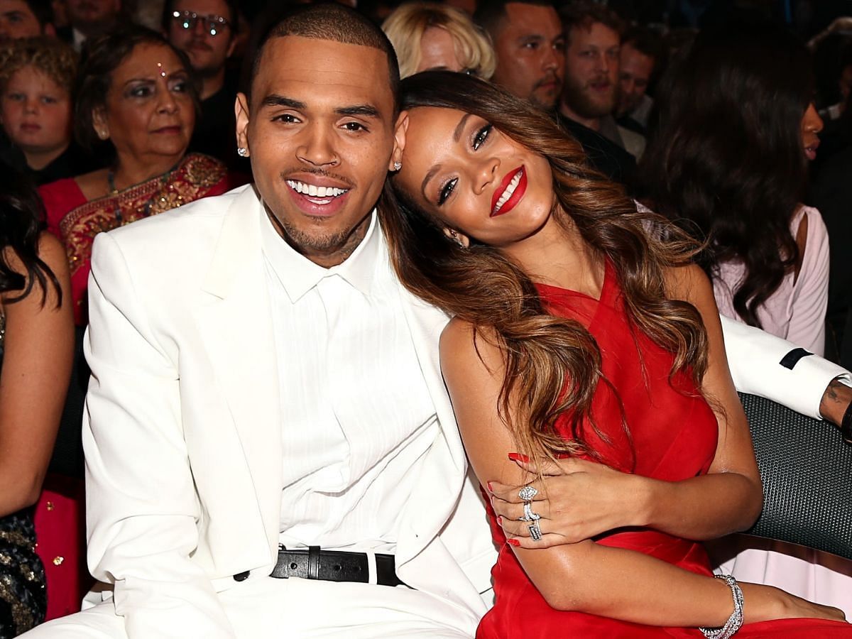 Rihanna and Chris Brown when they were dating (Image via Getty)