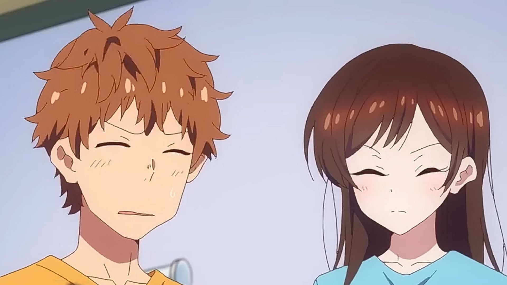 Kazuya and Chizuru as seen in Rent-A-Girlfriend anime season 3 trailer (Image via TMS Entertainment)