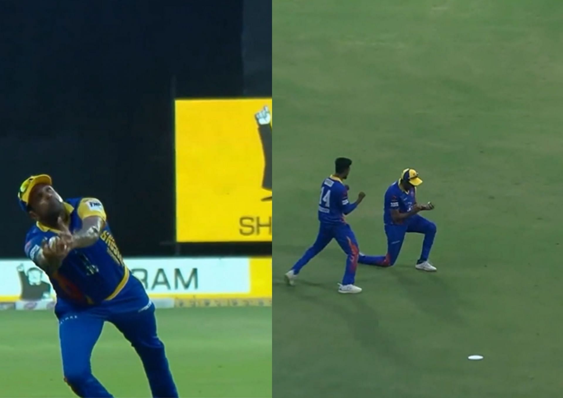 Ravichandran Ashwin was at his athletic best as he grabbed a sensational catch in a TNPL 2023 clash (Screengrab via Twitter/Fancode).