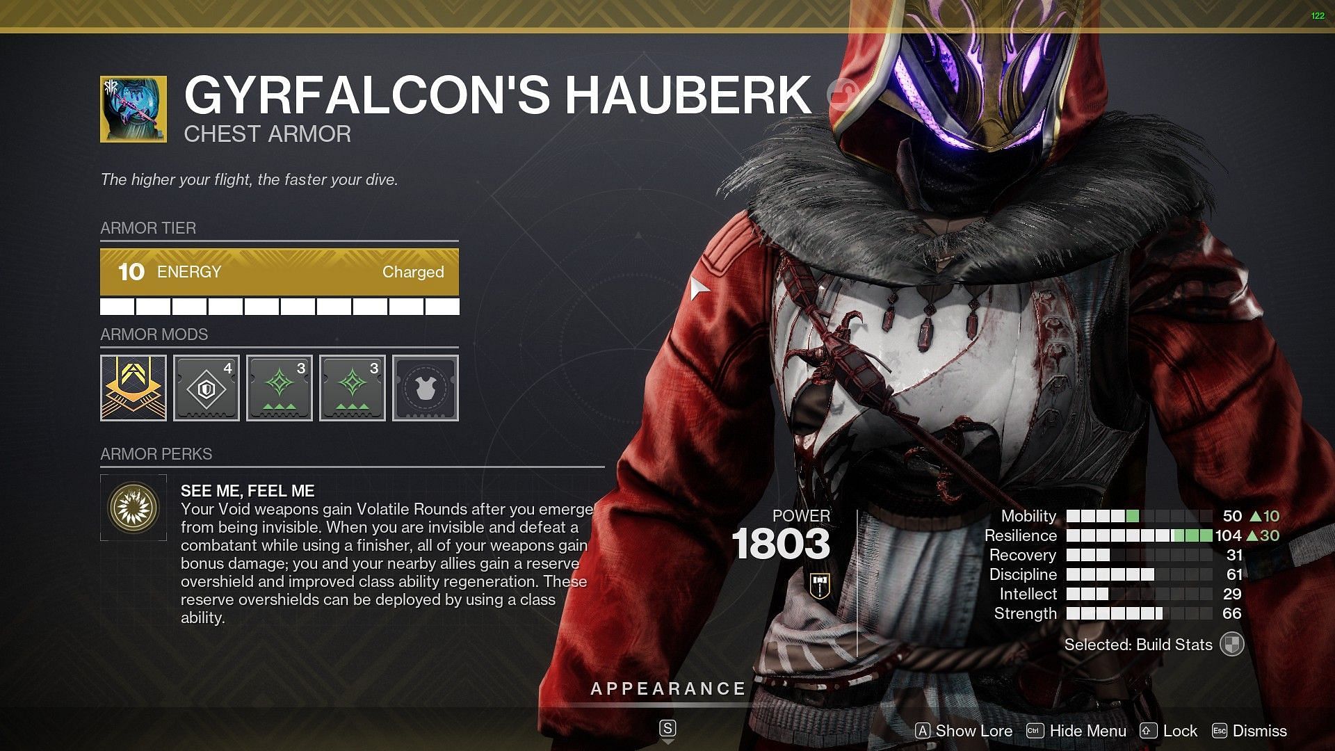 Gyrfalcon&#039;s Hauberk (Image via Destiny 2)