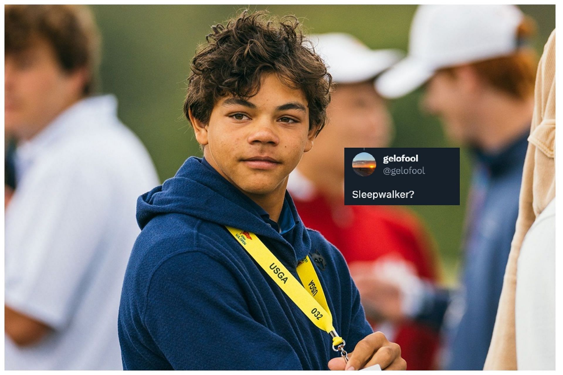 Charlie Woods was spotted at US Open Round 1 at LACC( Image via US Open)