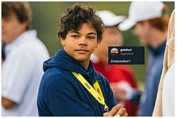 “Sleepwalker?” – Fans react to Charlie Woods’ fuzzy hair look at the US Open 2023