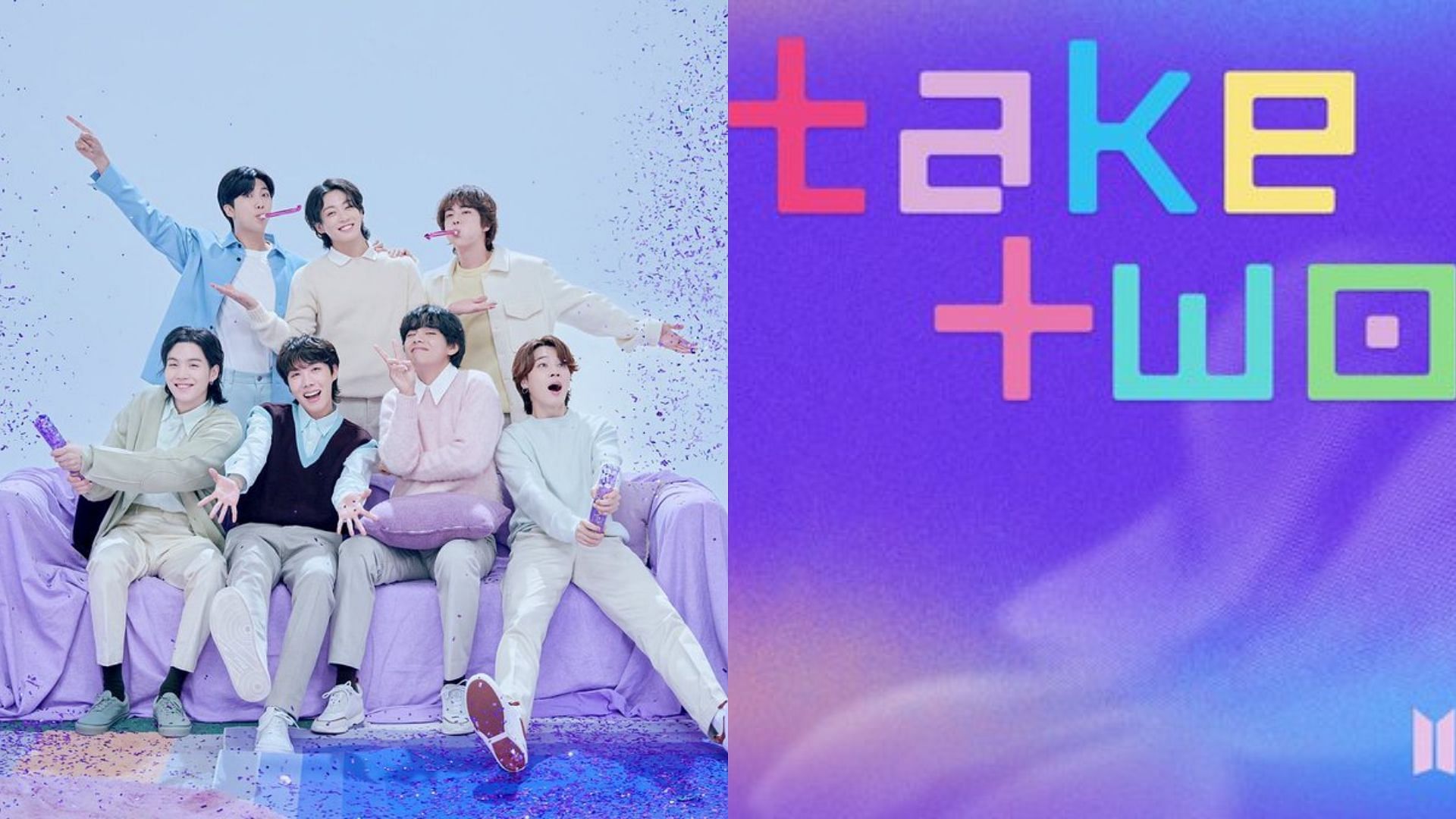 BTS make a smashing comeback with the digital single Take Two (Image via Twitter/@btschartsdailys)