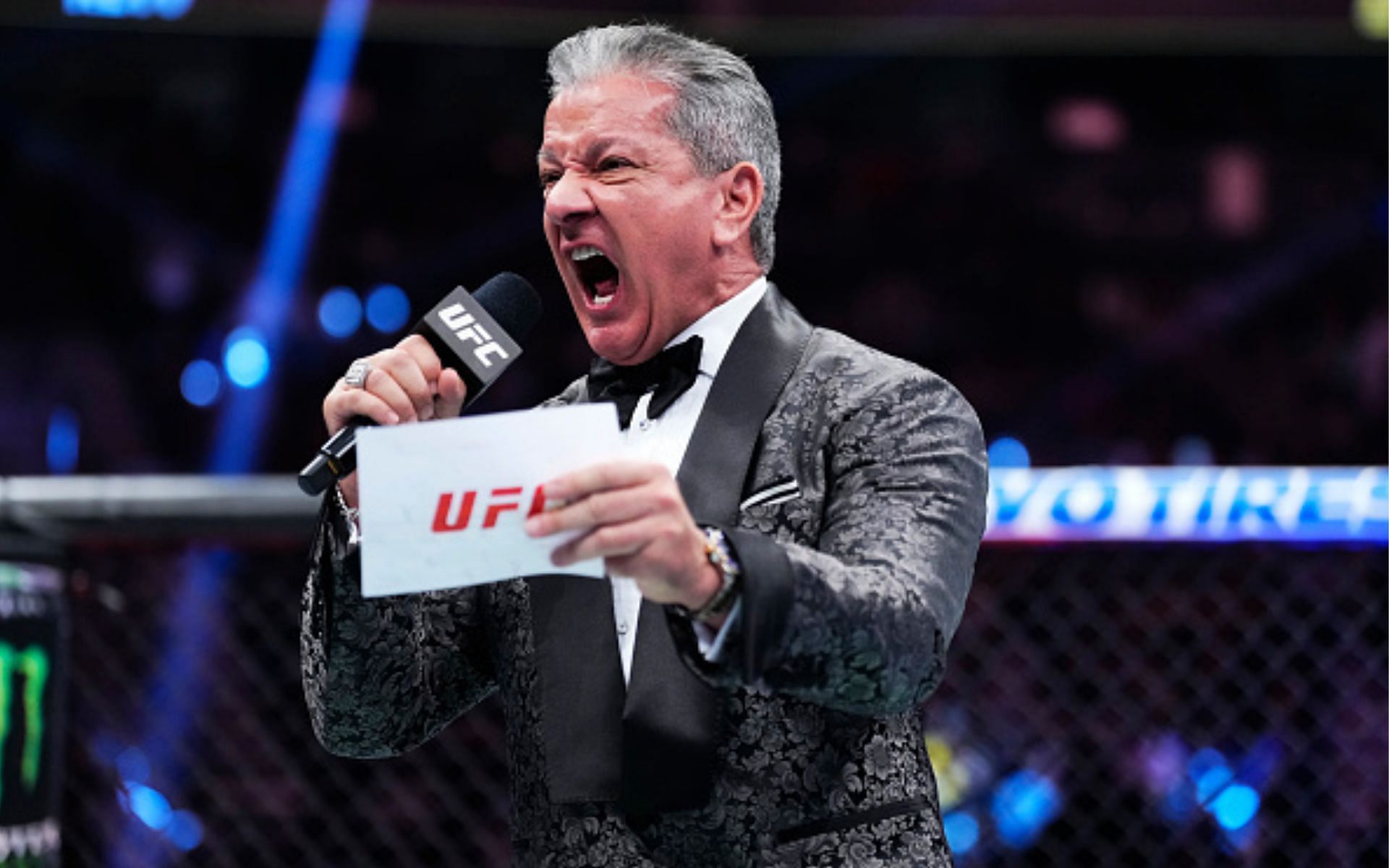 UFC Fight Tonight - Bruce Buffer at UFC event [Image courtesy: Getty]