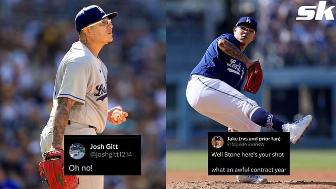 Los Angeles Dodgers fans react to report that Julio Urias won't start on Sunday after feeling discomfort in hamstring: "What an awful contract year"