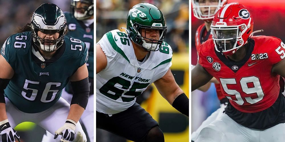 Steelers offensive linemen Isaac Seumalo, Nate Herbig and Broderick Jones