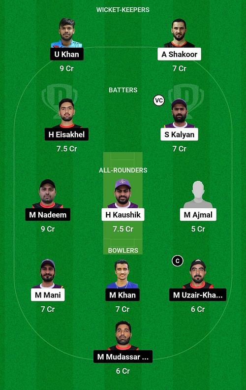 AJM vs SHA Dream11 Prediction Team, Head To Head League