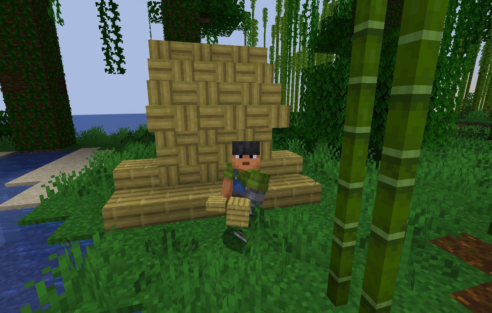 Bamboo mosaic planks (Image via Mojang)