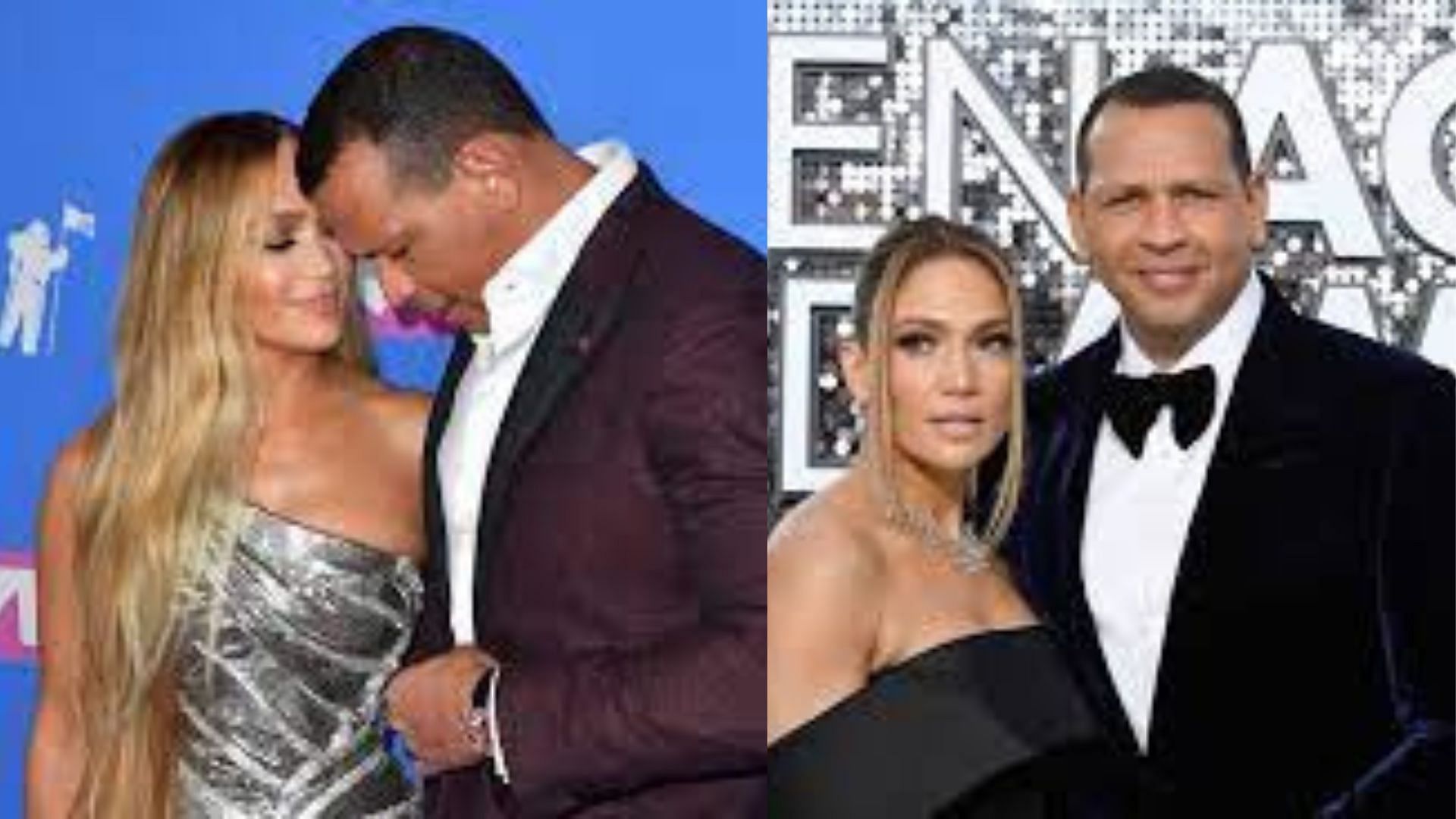 Alex Rodriguez with his ex-girlfriend Jennifer Lopez