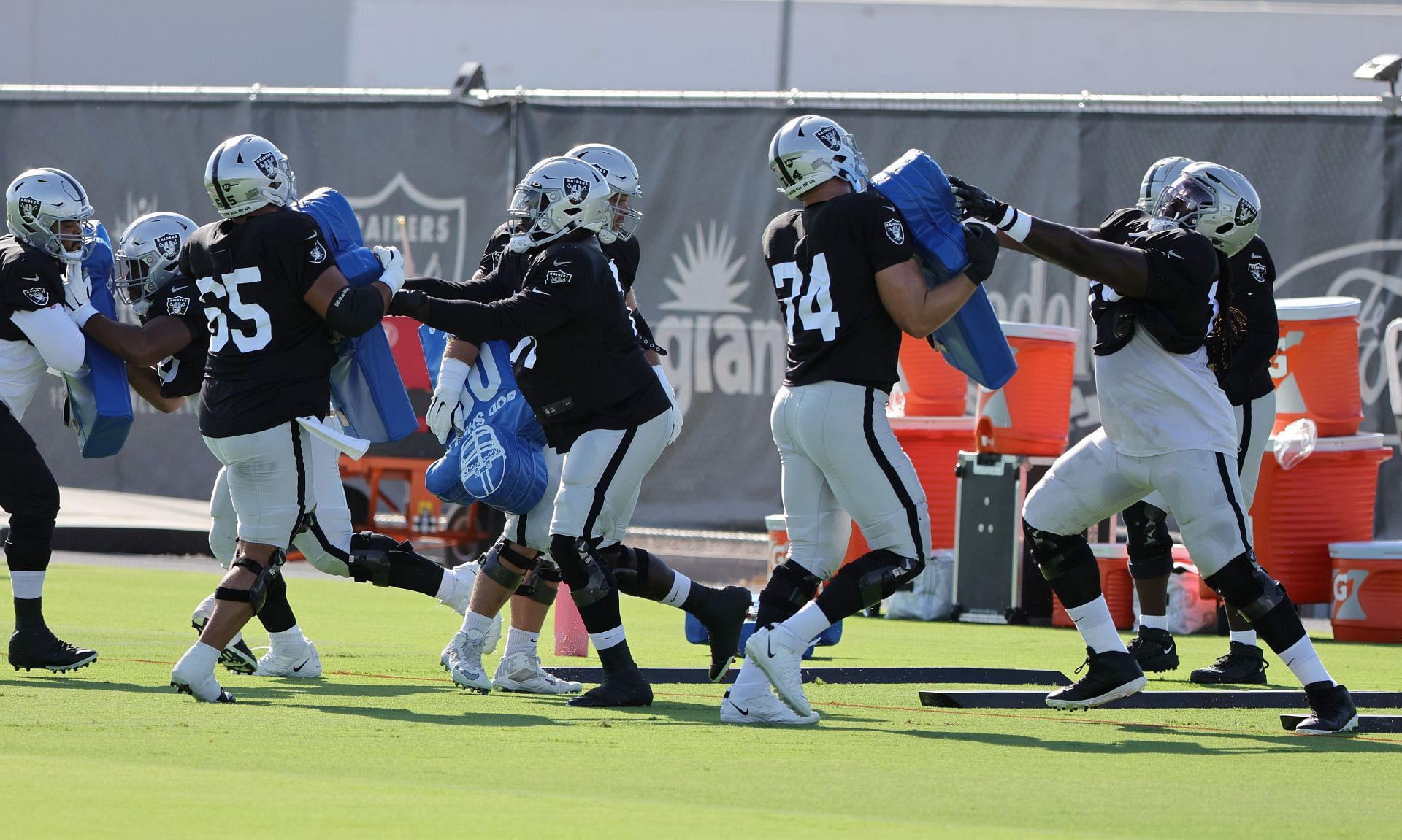 The Las Vegas Raiders hold joint practices with the New England Patriots.