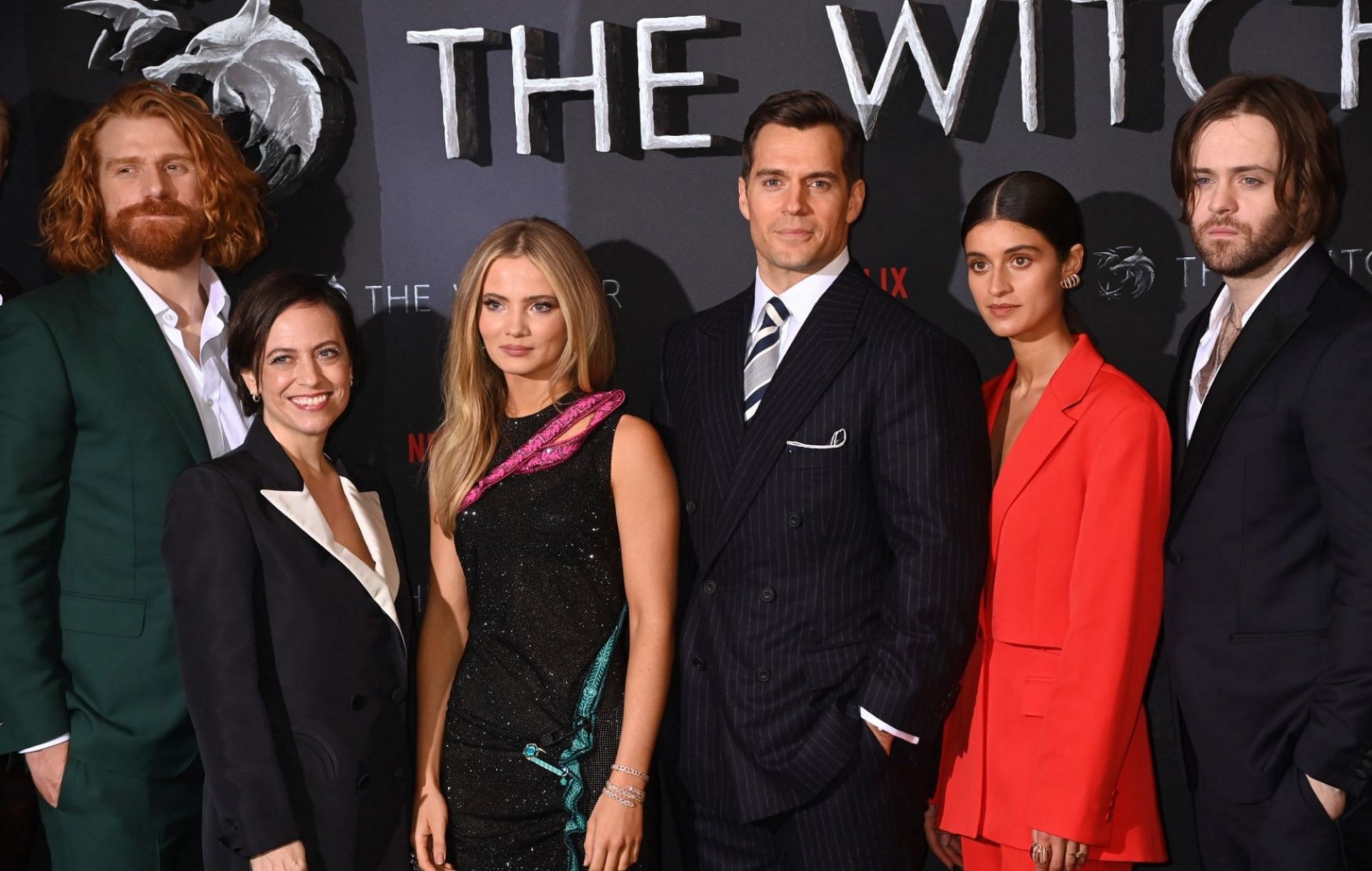 The cast of The Witcher at the season 2 premiere (Image via Getty)