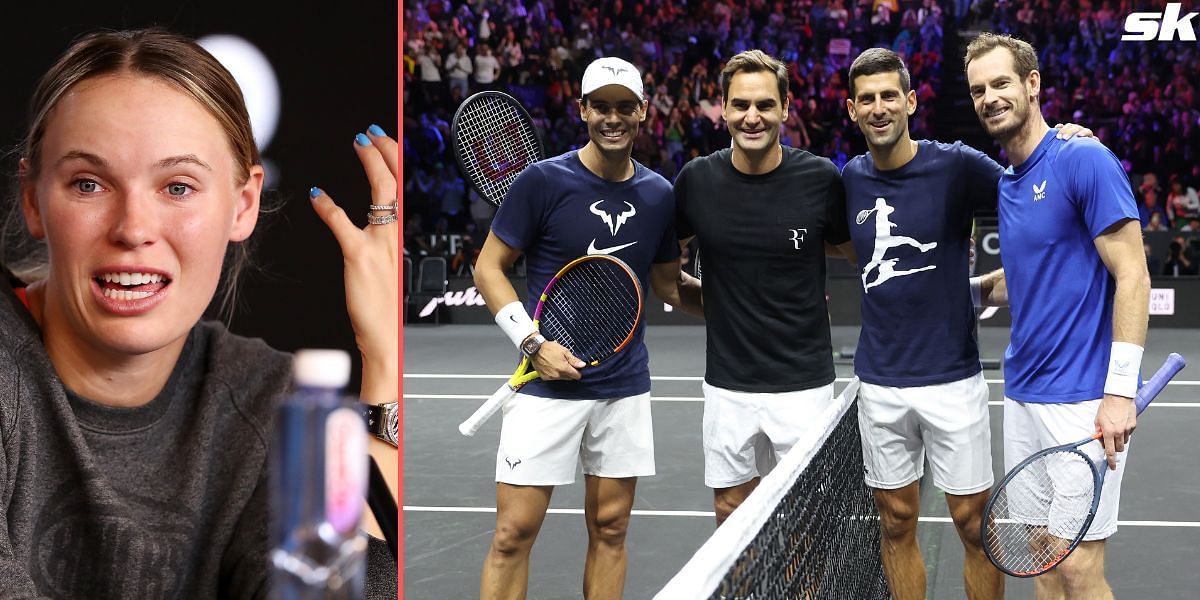 Caroline Wozniacki, Rafael Nadal, Roger Federer, Novak Djokovic and Andy Murray