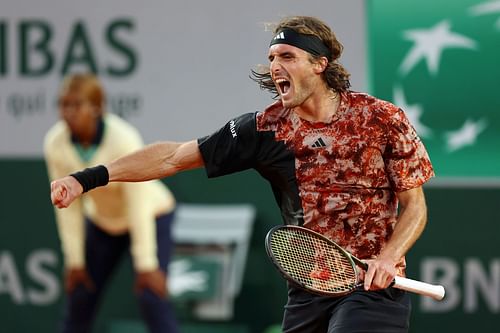 Stefanos Tsitsipas at the 2023 French Open