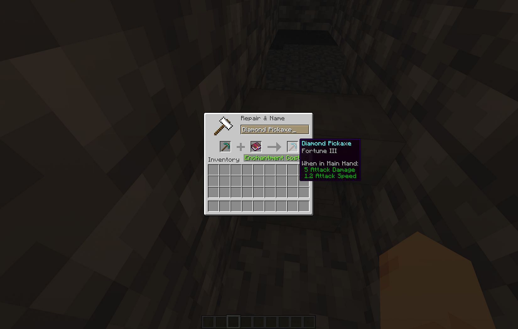 Enchant your pickaxe with Fortune (Image via Mojang)