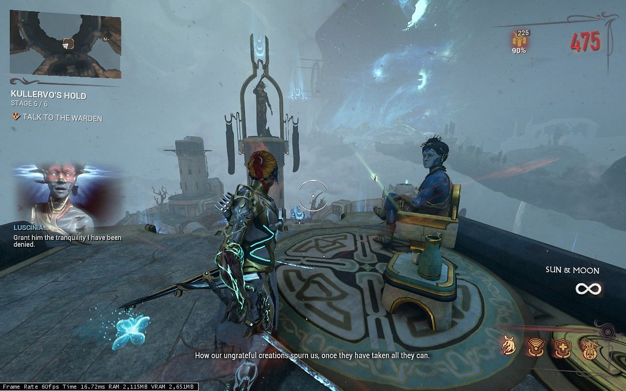 Fight Kullervo by talking to the Warden in Warframe&#039;s Duvir island (image via Digital Extremes)
