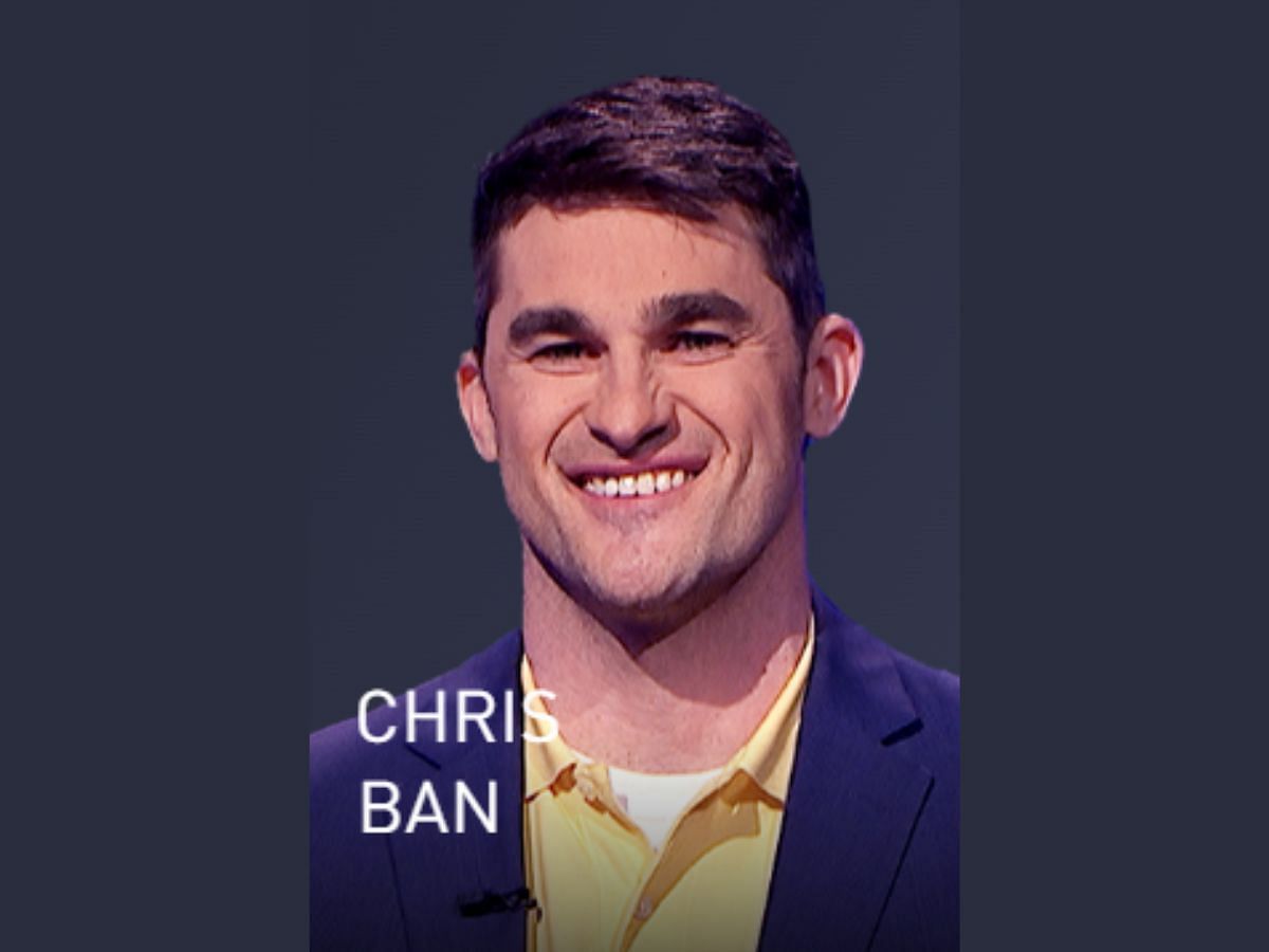 Chris Ban: Tonight&#039;s winner (Image via jeopardy.com)