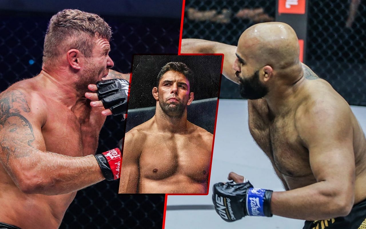 Anatoly Malykhin, Marcus &lsquo;Buchecha&rsquo; Almeida, and Arjan Bhullar - Photo by ONE Championship