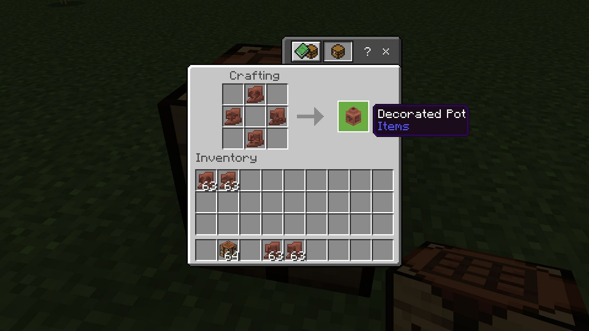 Craft a decorated pot with four pottery sherds to unlock this advancement in Minecraft 1.20 Bedrock Edition (Image via Mojang)