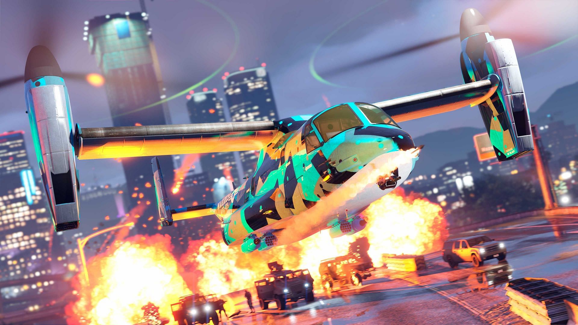 Mammoth Avenger is a weaponized plane (Image via Rockstar Games)