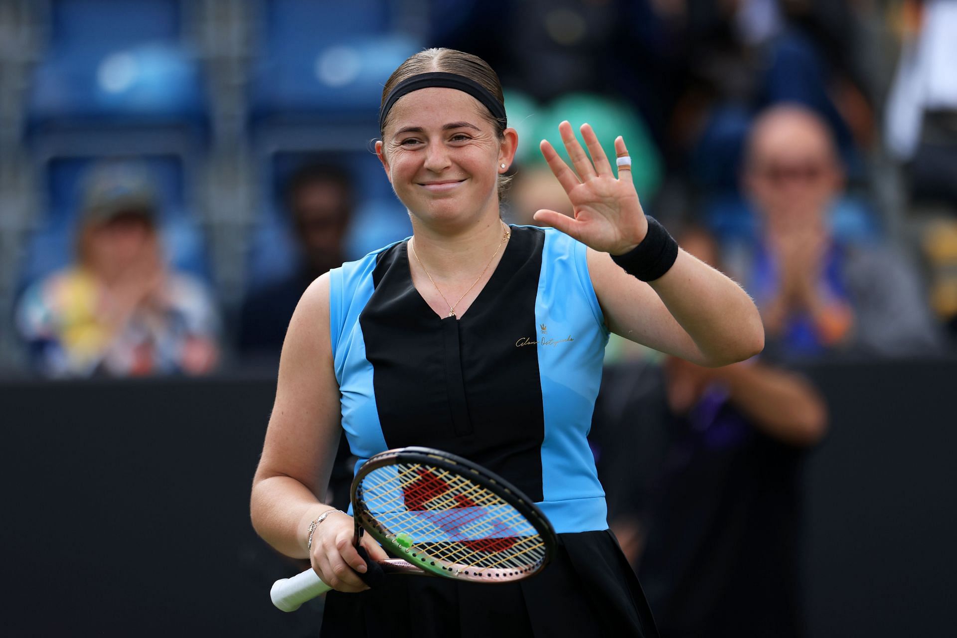 Jelena Ostapenko at the 2023 Birmingham Classic