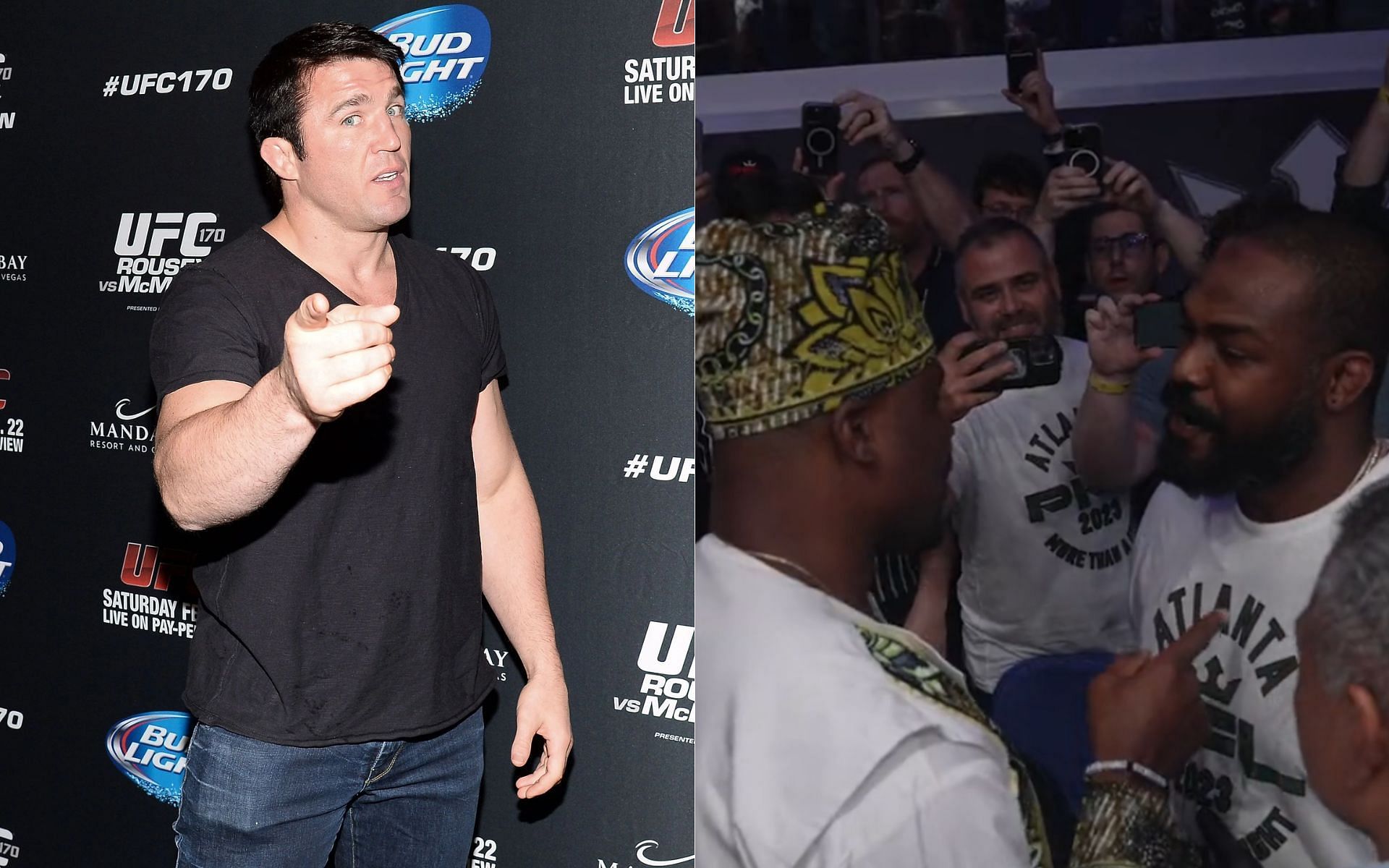 Chael Sonnen had an interesting viewpoint on the Jon Jones/Francis Ngannou face-off [Image Credit: Getty &amp; twitter.com/pflmma]